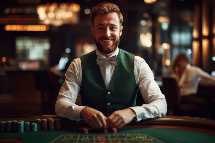 Studio produksi live dealer petir88 dengan kamera multi-sudut dan teknologi streaming